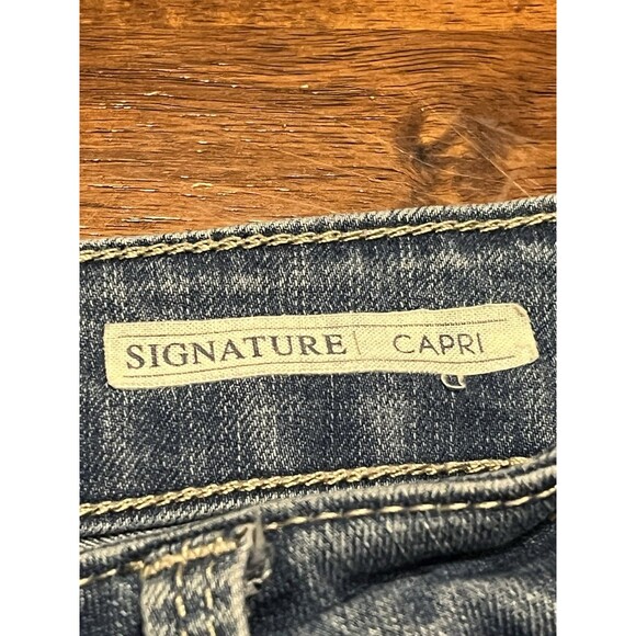 Angels Jeans Womens Size 10 Blue Signature Capri Denim Pants - Picture 8 of 9
